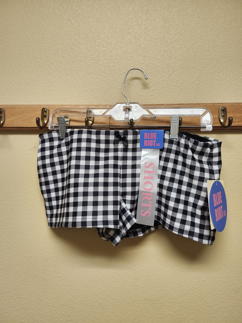 Black & White Gingham Women’s Shorts